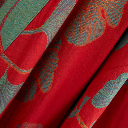 Ginkgo Leaf Organic Cotton Kimono Robe