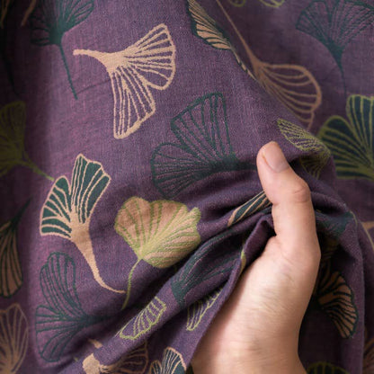 Ginkgo Biloba Cotton Gauze Kimono Robe