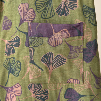 Ginkgo Biloba Cotton Gauze Kimono Robe