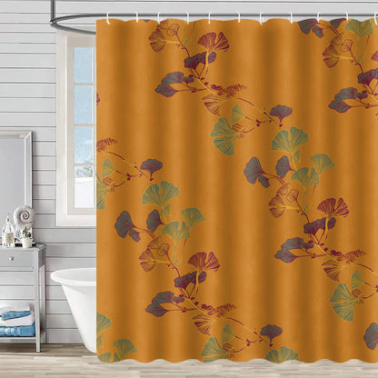 Ginkgo Leaf Print Shower Curtain