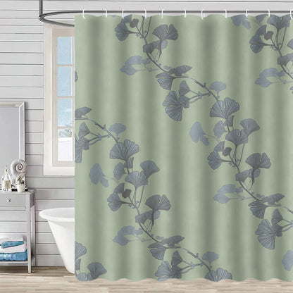 Ginkgo Leaf Print Shower Curtain