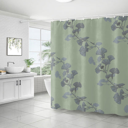 Ginkgo Leaf Print Shower Curtain