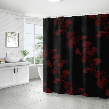 Ginkgo Leaf Print Shower Curtain