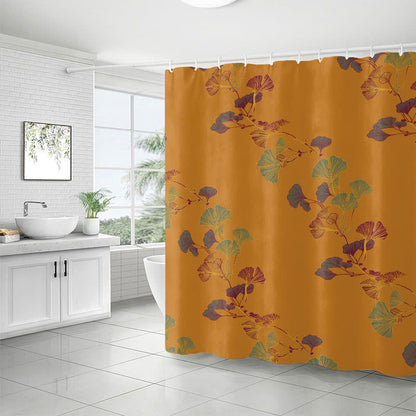 Ginkgo Leaf Print Shower Curtain