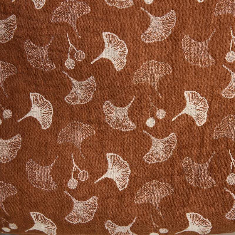 Two-Tone Ginkgo Cotton Gauze Kimono Robe
