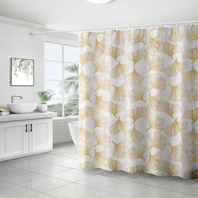 Ginkgo Botanical Print Shower Curtain