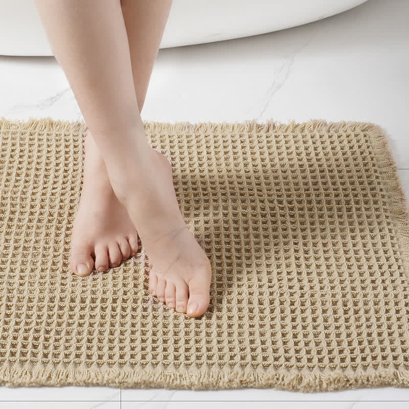 Minimalist Style Waffle Bath Mat