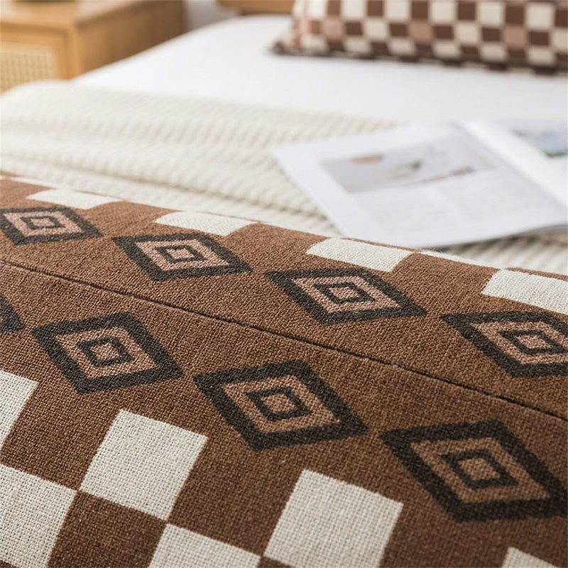 Checkerboard Cotton Gauze Pillowcases (2PCS)