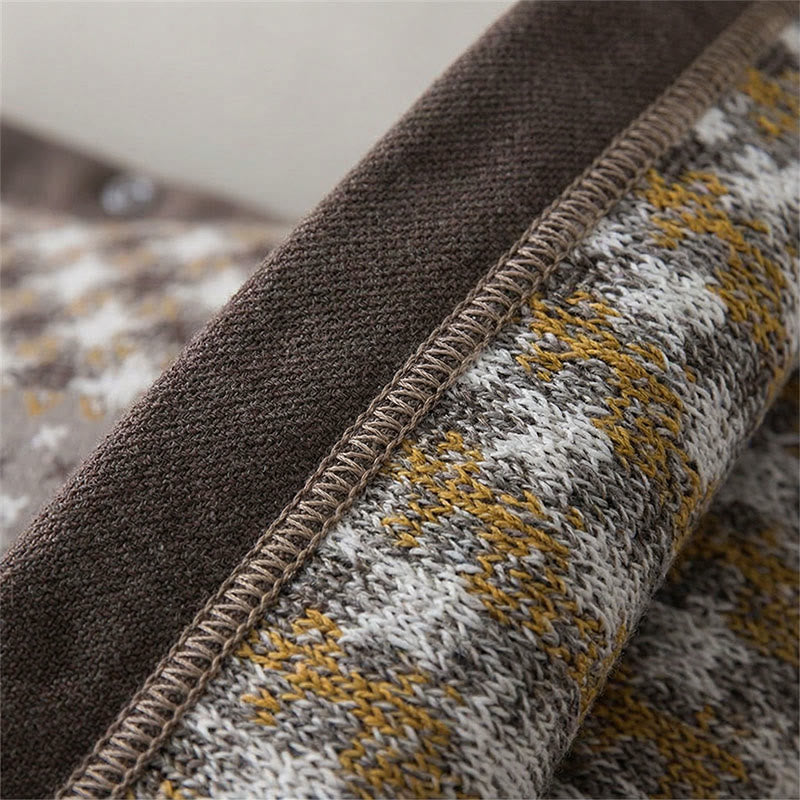 Jacquard Knit Cotton Button Pillowcases (2PCS)