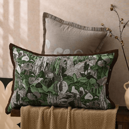 Jacquard Forest Button Cotton Pillowcases (2PCS)