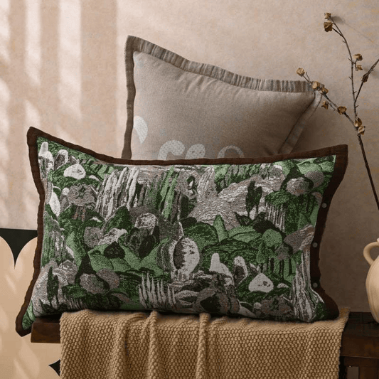 Jacquard Forest Button Cotton Pillowcases (2PCS)