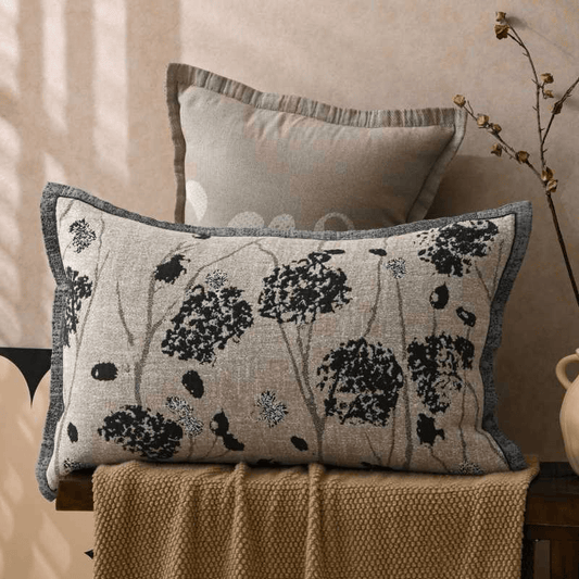 Cotton Jacquard Floral Button Pillowcases (2PCS)