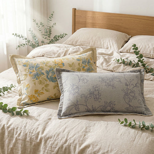 Linen Gauze Button Cotton Pillowcases (2PCS)