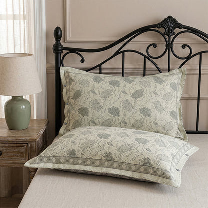 Floral Cotton Gauze Button Pillowcases (2PCS)