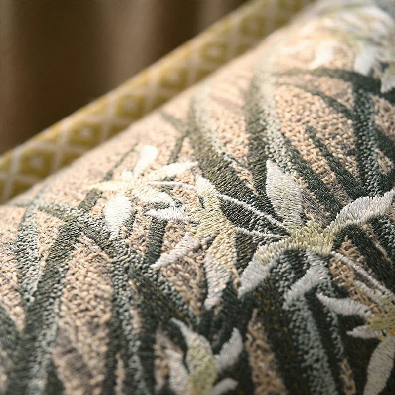 Orchid Floral Button Cotton Pillowcases (2PCS)