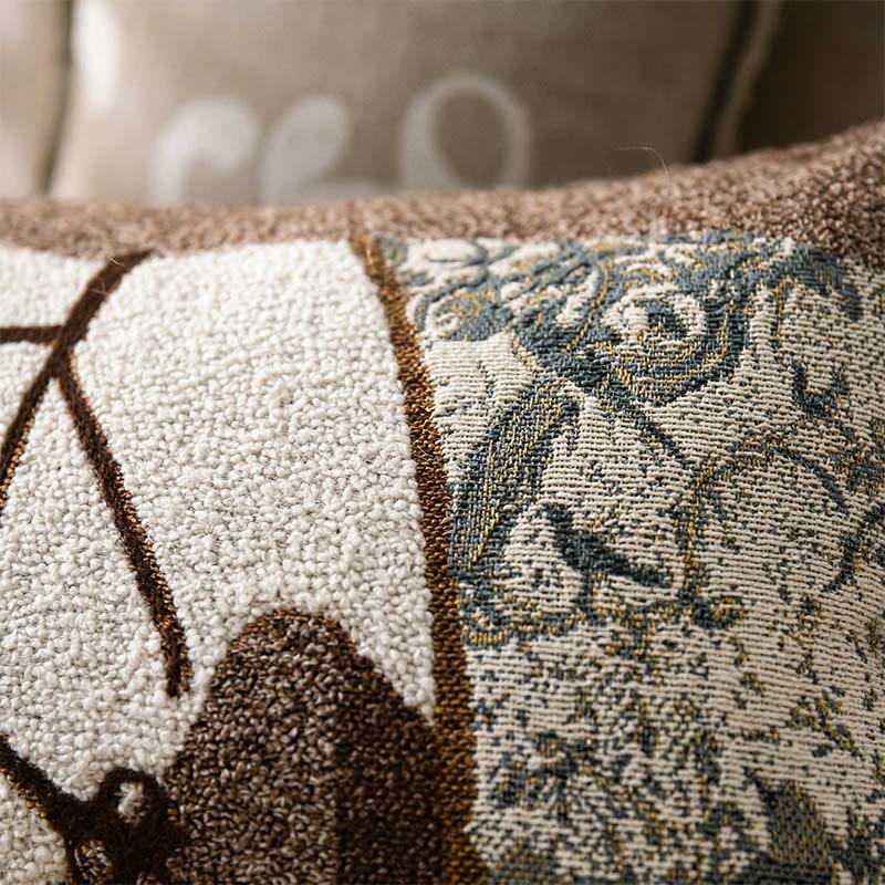 Horse Jacquard Button Cotton Pillowcases (2PCS)