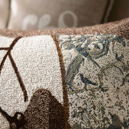 Horse Jacquard Button Cotton Pillowcases (2PCS)
