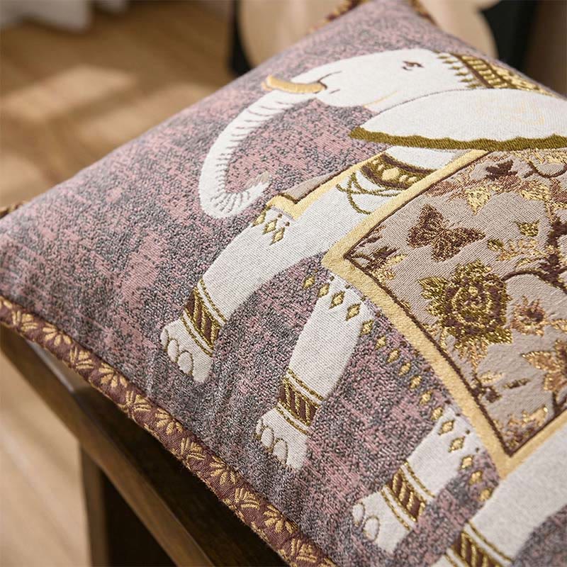 Elephant Jacquard Bohemian Pillowcases (2PCS)