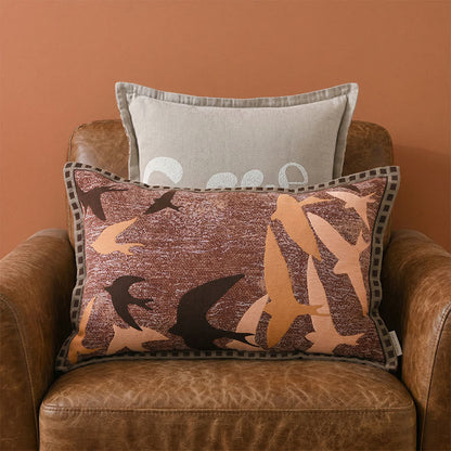 Birds Jacquard Vintage Button Pillowcases (2PCS)
