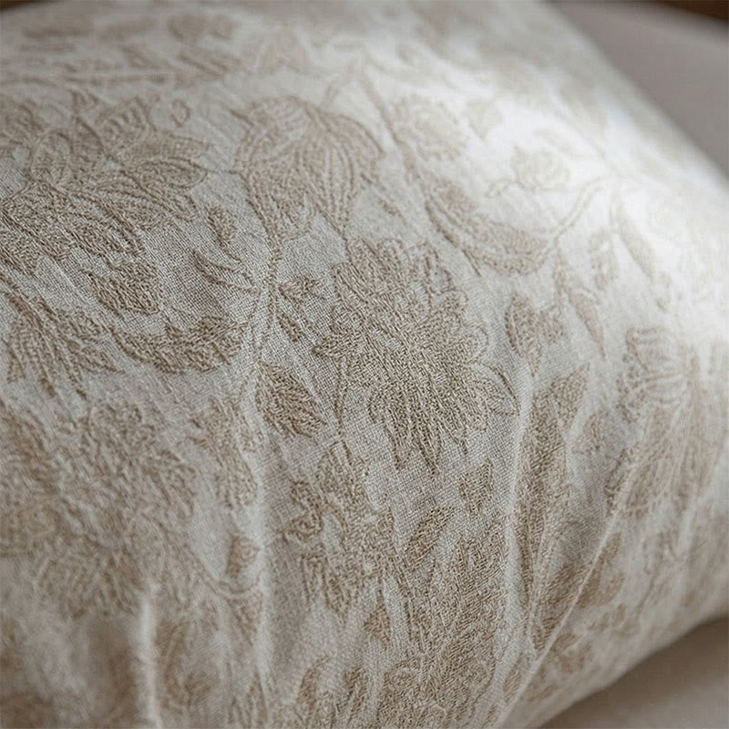 Floral Jacquard Button Pillowcases (2PCS)