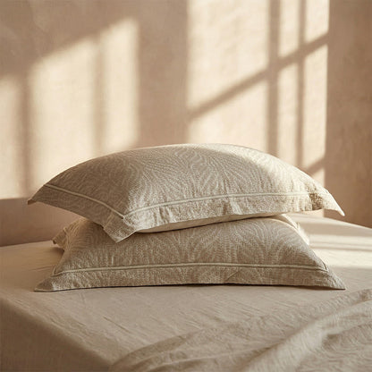 Wheat Jacquard Envelope Pillowcases (2PCS)