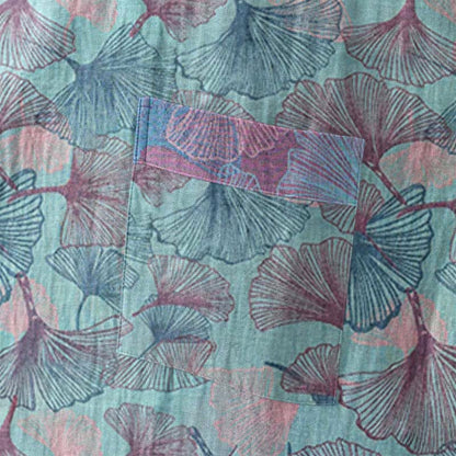 Dreamy Ginkgo Leaf Cotton Kimono Robe