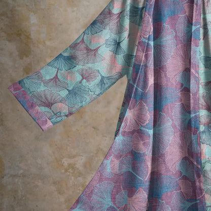 Dreamy Ginkgo Leaf Cotton Kimono Robe