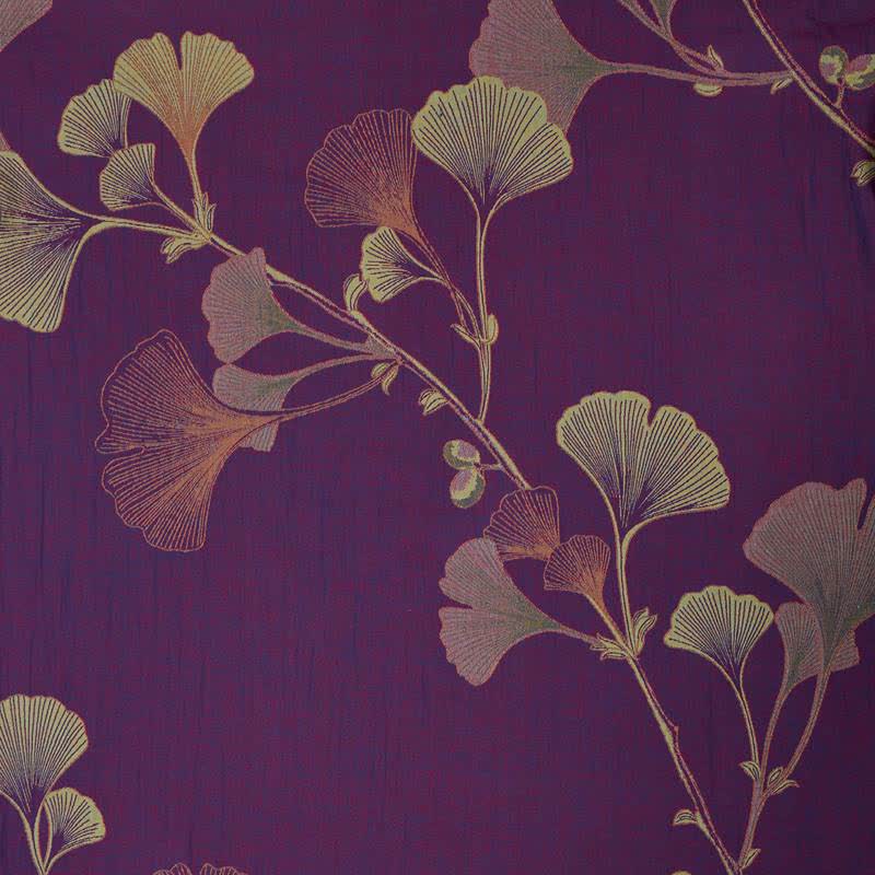Retro Ginkgo Leaf Cotton Kimono Robe