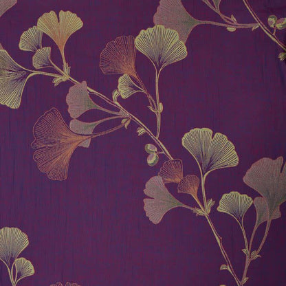 Retro Ginkgo Leaf Cotton Kimono Robe