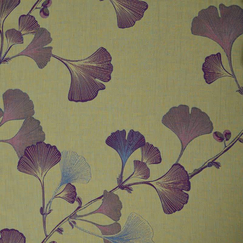 Retro Ginkgo Leaf Cotton Kimono Robe