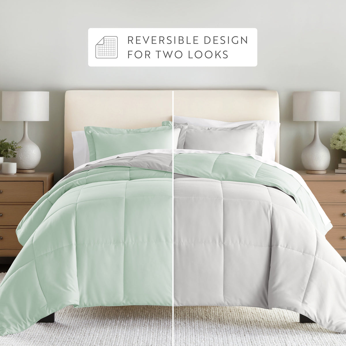 Reversible Down-Alternative Comforter Set