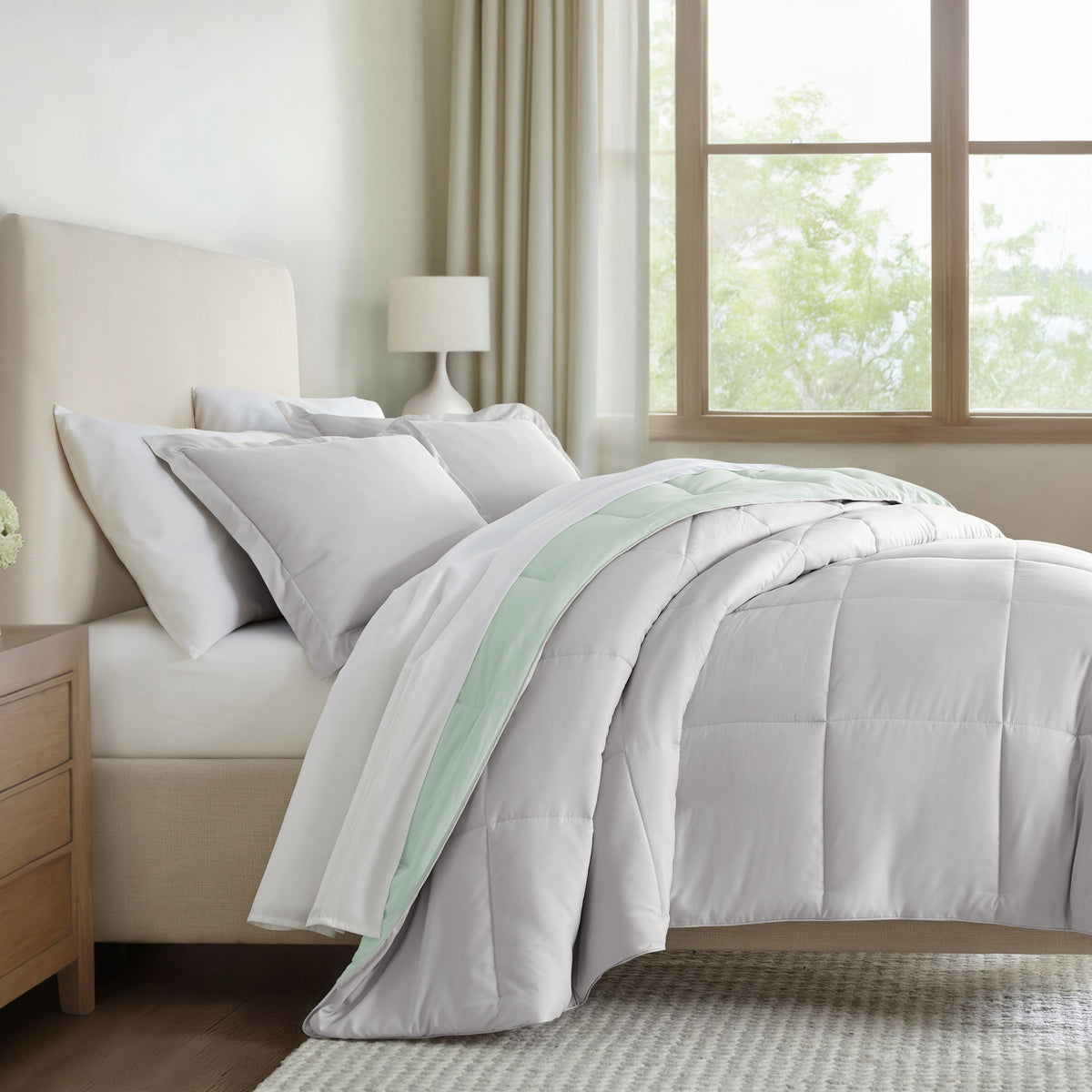 Reversible Down-Alternative Comforter Set
