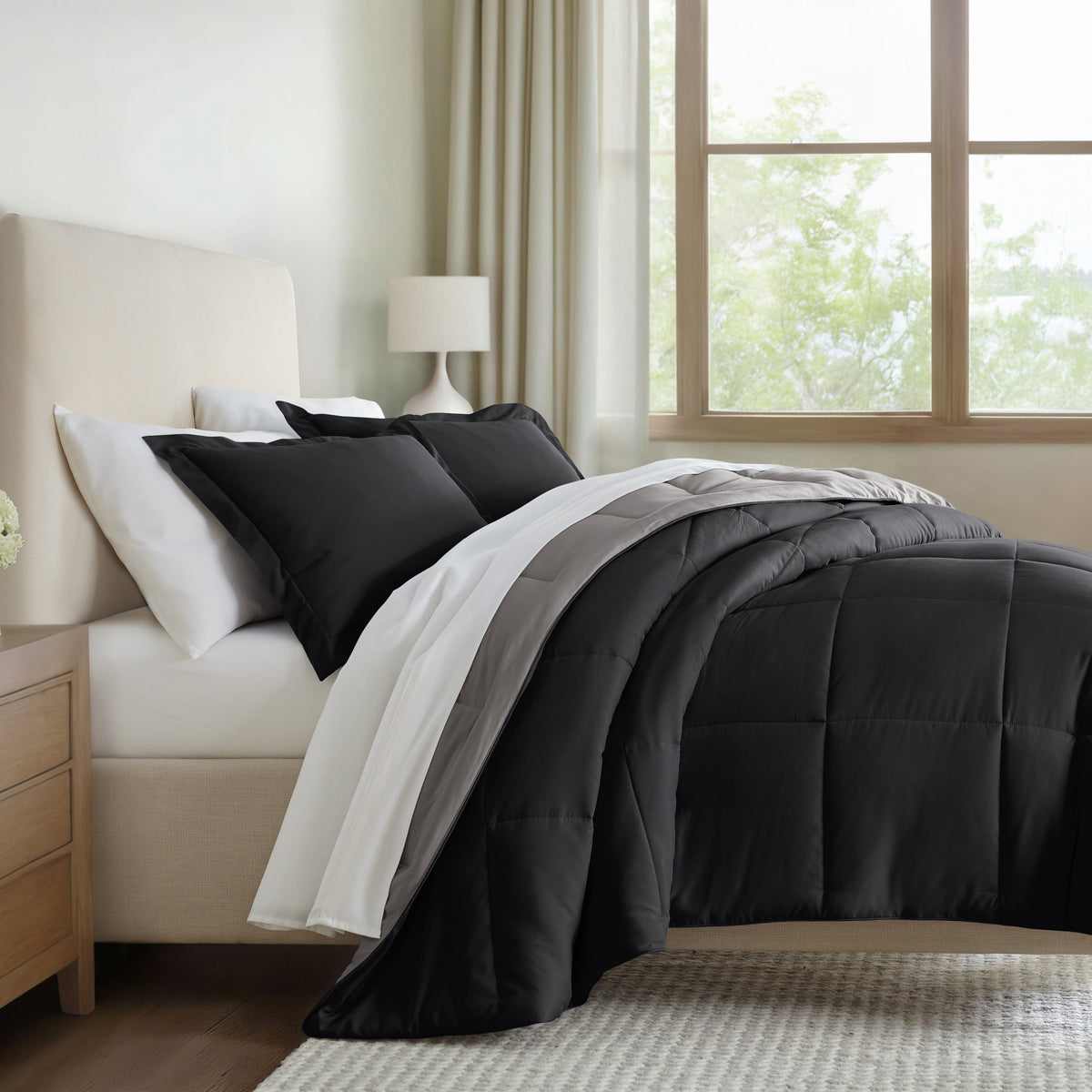Reversible Down-Alternative Comforter Set