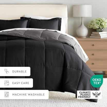 Reversible Down-Alternative Comforter Set