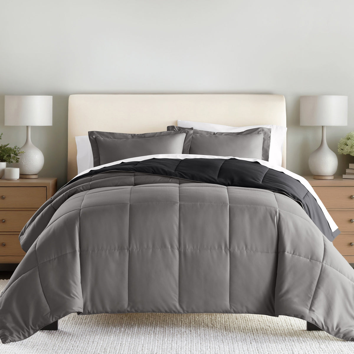 Reversible Down-Alternative Comforter Set