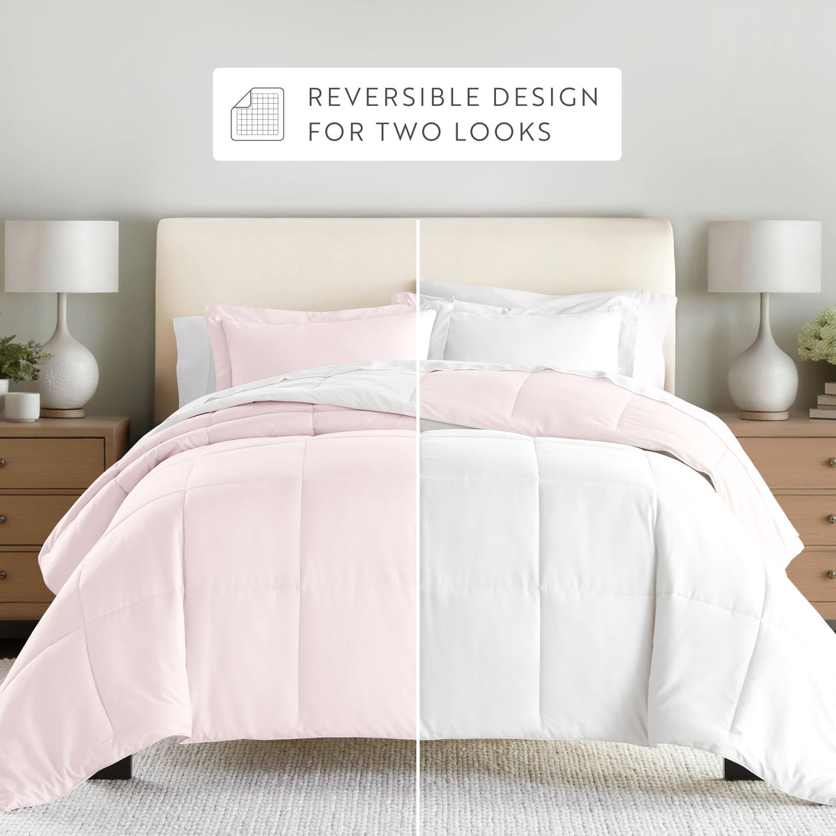 Reversible Down-Alternative Comforter Set