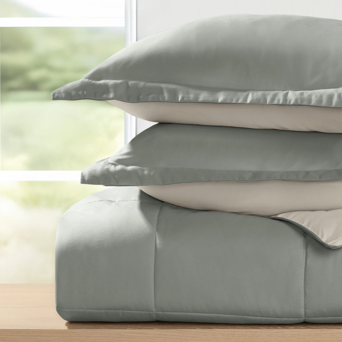 Reversible Down-Alternative Comforter Set