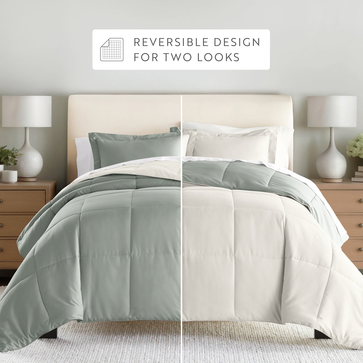 Reversible Down-Alternative Comforter Set