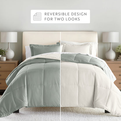 Reversible Down-Alternative Comforter Set