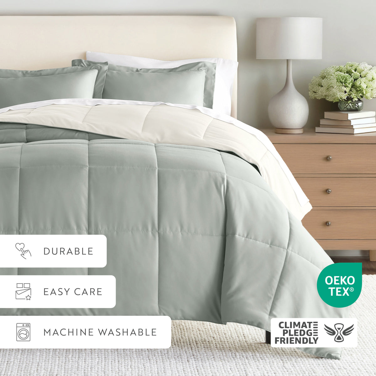 Reversible Down-Alternative Comforter Set