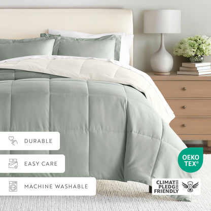 Reversible Down-Alternative Comforter Set