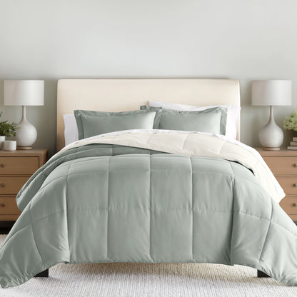 Reversible Down-Alternative Comforter Set