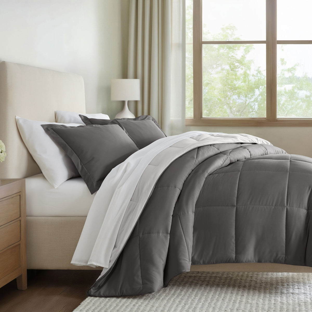 Reversible Down-Alternative Comforter Set