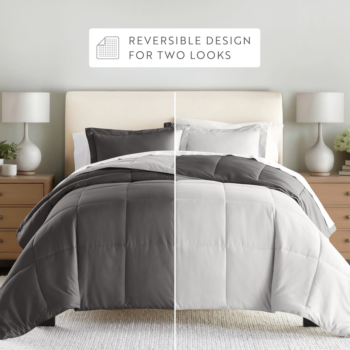 Reversible Down-Alternative Comforter Set