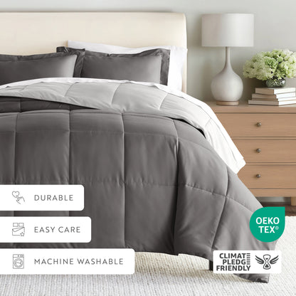 Reversible Down-Alternative Comforter Set