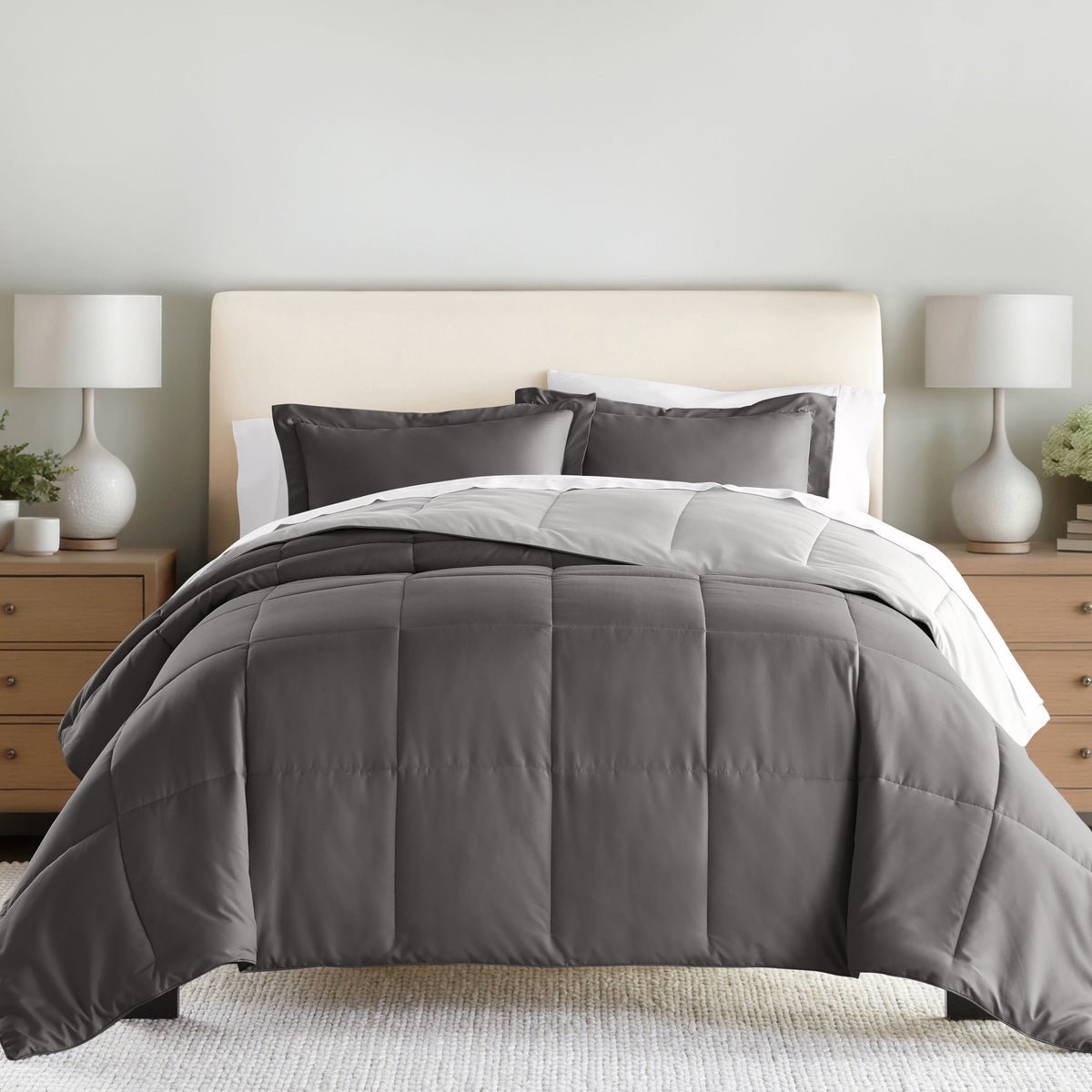 Reversible Down-Alternative Comforter Set