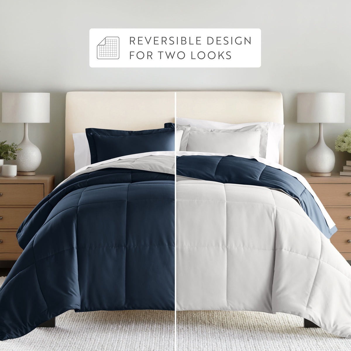 Reversible Down-Alternative Comforter Set