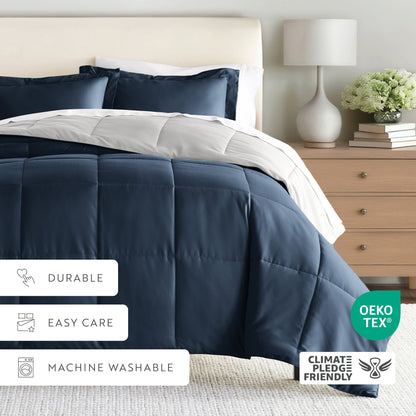Reversible Down-Alternative Comforter Set