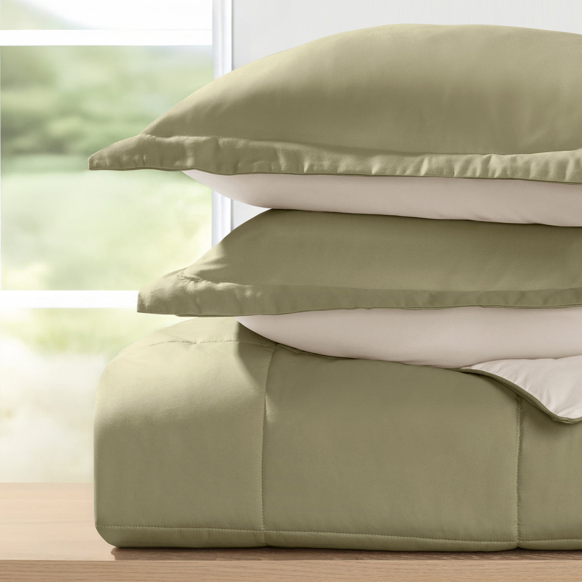 Reversible Down-Alternative Comforter Set