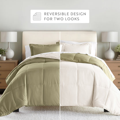 Reversible Down-Alternative Comforter Set